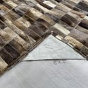 Ver imagem 3 de Tapete de couro cinza rato 2,00x3,00 sem bordas peça 3x9cm