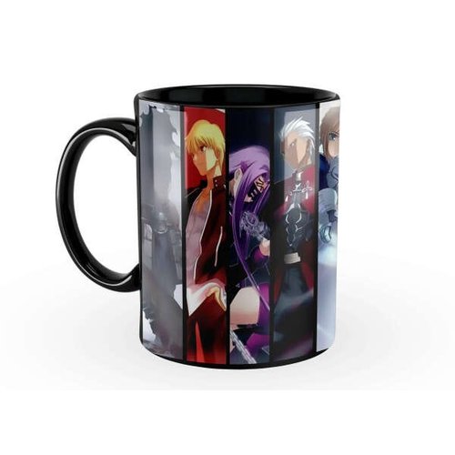 Caneca Fate Stay Night Faixa Personagens Anime 325ml Cerâmica