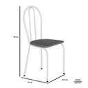 Ver imagem 4 de Conjunto Sala de Jantar Mesa Quadrada 70cm Tampo Granito com 4 Cadeiras Leia Branco/Palha/Ocre