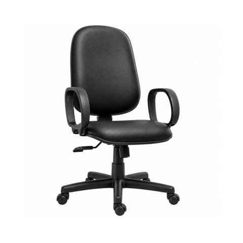 Cadeira Presidente Baixa Lisa - Cor Preta - Martiflex - 30101