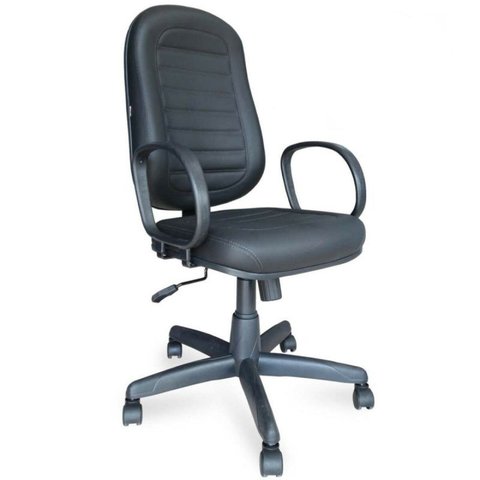 Cadeira Presidente Baixa Costurada - Cor Preta - Martiflex - 30102