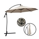 Ver imagem 2 de Guarda Sol Ombrelone Suspenso Luxo 3 Metros Importway Premium Branco com Base de Apoio em Cruz