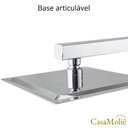 Ver imagem 2 de Chuveiro Ducha para Banheiro 20x20 – Inox Prata - Gourmet