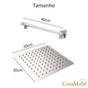 Ver imagem 4 de Chuveiro Ducha para Banheiro 20x20 – Inox Prata - Gourmet