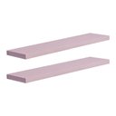 Ver imagem 2 de Kit com 2 Prateleiras Rosa Bebê 40x20 com Suporte Invisível