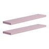 Kit com 2 Prateleiras Rosa Bebê 40x20 com Suporte Invisível - 2