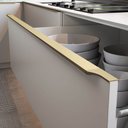 Ver imagem 1 de Perfil Puxador Alumínio Facetato Rm-183 Barra 03 Metros Dourado Rometal 01 Unidade