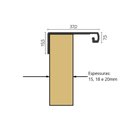 Ver imagem 2 de Perfil Puxador Alumínio Facetato Rm-183 Barra 03 Metros Dourado Rometal 01 Unidade