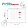 Portão Expansivo Proteção Criança Cão Pet De 70 A 115 Cm - 1