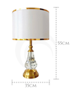 Ver imagem 3 de Luminária de Mesa Abajur Inacia de Vidro Transparente e Dourado para Diversos Ambientes