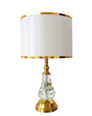 Ver imagem 2 de Luminária de Mesa Abajur Inacia de Vidro Transparente e Dourado para Diversos Ambientes