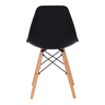 Conjunto Mesa Redonda Chanfrada Preta Eames 70cm com 2 Cadeiras Preta Eames Dsw - La Mobilia - 5