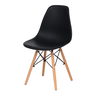 Conjunto Mesa Redonda Chanfrada Preta Eames 70cm com 2 Cadeiras Preta Eames Dsw - La Mobilia - 2