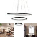 Ver imagem 1 de Lustre Pendente Luminaria Moderna Led 3 Aneis Luxo Arcos 48w Rustico Bivolt Regulavel Perfil