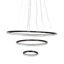 Ver imagem 2 de Lustre Pendente Luminaria Moderna Led 3 Aneis Luxo Arcos 48w Rustico Bivolt Regulavel Perfil