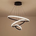 Ver mais imagens de Lustre Pendente Luminaria Moderna Led 3 Aneis Luxo Arcos 48w Rustico Bivolt Regulavel Perfil