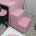 Ver imagem 3 de Escada Escadinha Auxiliar para Pedicure Maca Estética Corino Rosa
