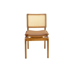 Cadeira Megan Madeira Estofada Telinha Moderna Luxo Alta Decoração:Couro Ecológico Durango Kaki - 4