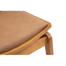 Cadeira Megan Madeira Estofada Telinha Moderna Luxo Alta Decoração:Couro Ecológico Durango Kaki - 8