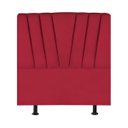 Ver imagem 2 de Cabeceira Solteiro Cama Box Estofada 100 Cm Antonella Suede:vermelho