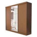 Ver imagem 2 de Guarda-roupa Casal 3 Portas de Correr 4 Gavetas e 3 Espelhos Barcelona - Freijó