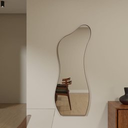 Espelho Orgânico 115cm X 60cm E18 Moldura Couro Caramelo Luxo Quarto - 4 Espelho Orgânico 115cm X 60cm E18 Moldura Couro Caramelo Luxo Quarto - 4