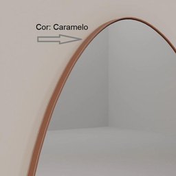 Espelho Orgânico 115cm X 60cm E18 Moldura Couro Caramelo Luxo Quarto - 5 Espelho Orgânico 115cm X 60cm E18 Moldura Couro Caramelo Luxo Quarto - 5