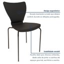 Ver imagem 7 de Conjunto Sala de Jantar 6 Lugares Retangular Tampo de Vidro 160x85cm Mesa Smart com Cadeiras Mono Preto