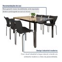 Ver imagem 6 de Conjunto Sala de Jantar 6 Lugares Retangular Tampo de Vidro 160x85cm Mesa Smart com Cadeiras Mono Preto