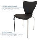 Ver mais imagens de Conjunto Sala de Jantar 6 Lugares Retangular Tampo de Vidro 160x85cm Mesa Smart com Cadeiras Mono Preto