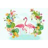 Painel de Festa Tropical Flamingo #05 - 150x100 - 1
