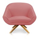 Ver imagem 6 de Kit 01 Namoradeira 02 Lugares e 01 Poltrona Giratória Giovana Suede Base Madeira MA30 - D’Rossi - Ro