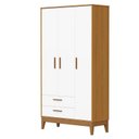 Ver imagem 2 de Guarda Roupa Infantil Flip 3 Portas com Berço Americano Flip Branco Acetinado Savana - Reller