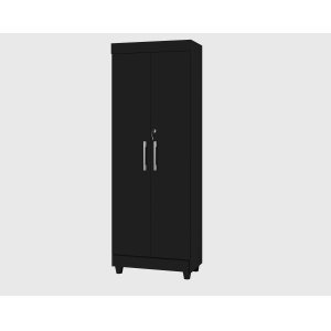 Multiuso Armário Organizador com 2 Portas e Chave Texas:preto