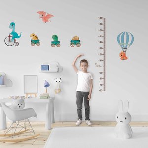Adesivo Régua de Crescimento Infantil Dinossauro
