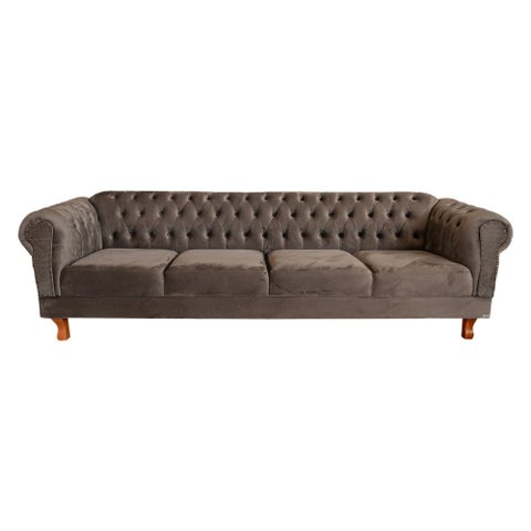 Sofá Chesterfield Capitone Duque CINZA CAMURÇA / DECORAÇÃO / SALA
