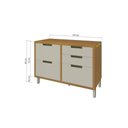 Ver imagem 3 de Cozinha Modulada Nesher Imperatriz 4 Peças (2 Balcões + 2 Aéreos) C4p23 Freijo/off White-nesher