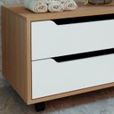 Ver imagem 5 de Balcao Gabinete com 2 Gavetas e 4 Rodizios Bn3643 Amendoa Branco Tecno Mobili