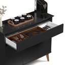 Ver imagem 4 de Aparador Buffet Zeus 3 Portas 1 Gaveta Preto – EJ Móveis
