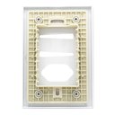 Ver imagem 2 de Placa 4x2 2 Interruptor 1 Tomada com Suporte - Rvb-1300/79 - Ravenna Placa 4x2 2 Interruptor 1 Tomad