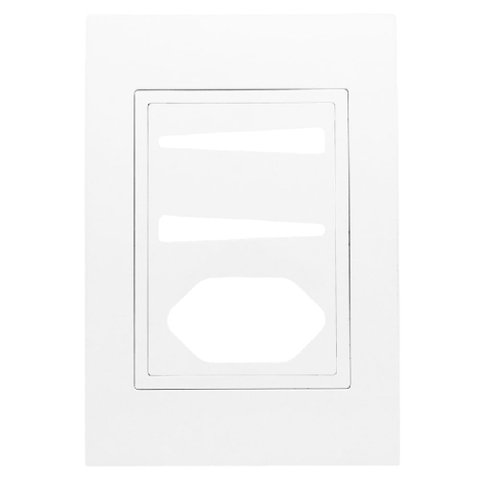 Placa 4x2 2 Interruptor 1 Tomada com Suporte - Rvb-1300/79 - Ravenna Placa 4x2 2 Interruptor 1 Tomad