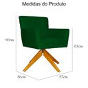 Ver imagem 5 de Poltrona Decorativa Onix Pés Giratório de Madeira Suede Verde - DS Estofados