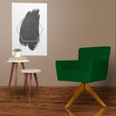 Ver imagem 3 de Poltrona Decorativa Onix Pés Giratório de Madeira Suede Verde - DS Estofados