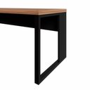 Ver imagem 6 de Mesa L Escritório Industrial 1,50m X 0,70m Pés Metal F5 Cor:nogal com Preto