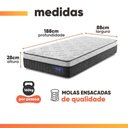 Ver imagem 3 de Cama Box Baú Colchão Solteiro Molas Ensacadas Euro In Atlantic 88x188x69cm