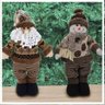 Dupla Boneco de Natal Boneco de Neve e Papai Noel 37cm - 1