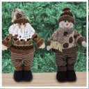 Ver imagem 1 de Dupla Boneco de Natal Boneco de Neve e Papai Noel 37cm