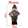 Dupla Boneco de Natal Boneco de Neve e Papai Noel 37cm - 3