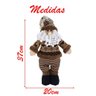 Dupla Boneco de Natal Boneco de Neve e Papai Noel 37cm - 2