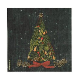 Guardanapo Descartável Home Style Natal Pinheiro 33 Cm X 33 Cm - 1